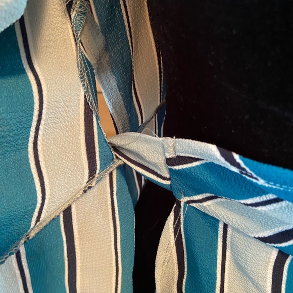 Charlotte Russe Striped Wrap Blouse - Picture 4 of 6